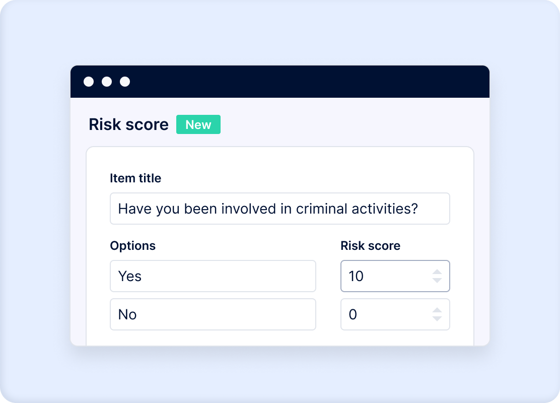 Calculate risk scores to make easier decisions