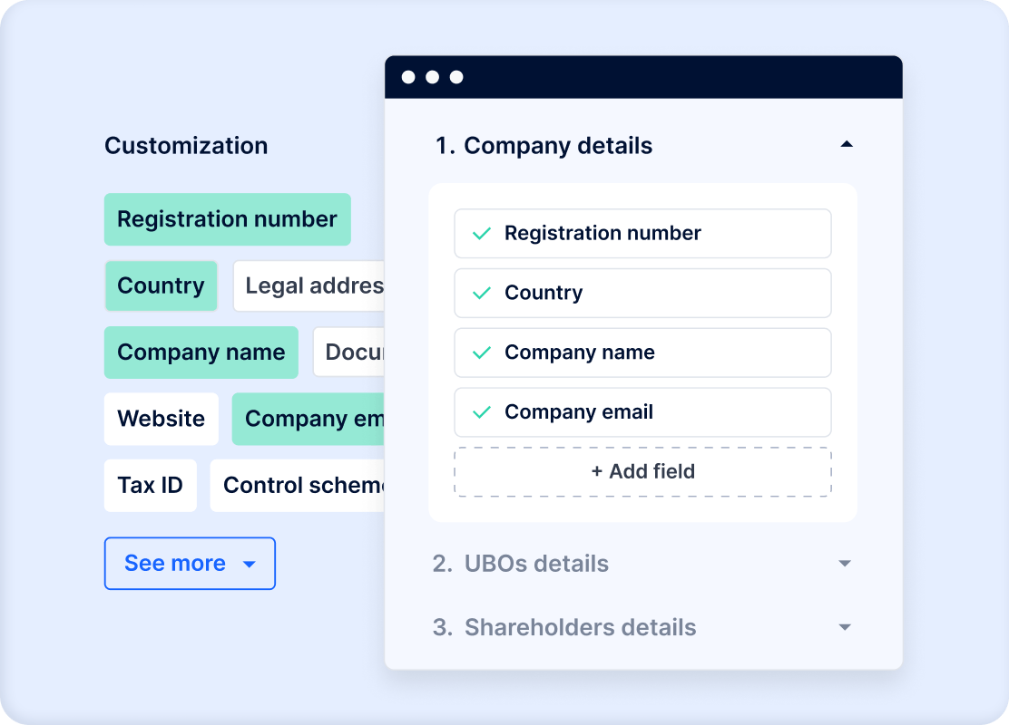 Customizable data collection widget